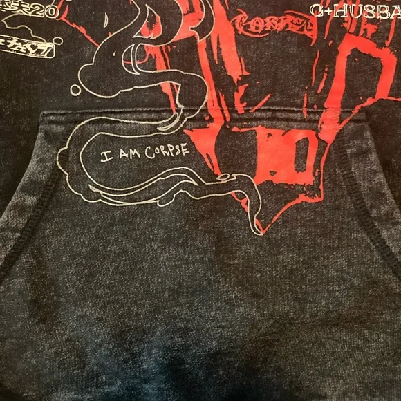Corpse Husband Miss You SZ M black acid wash Hoodie unisex 100% cotton like New
